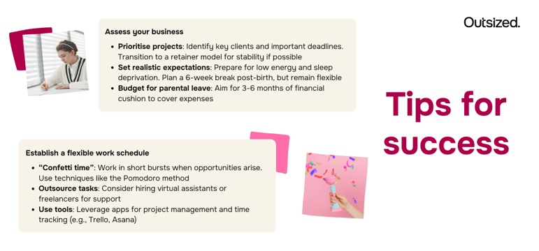 How can you balance freelancing as new parents?