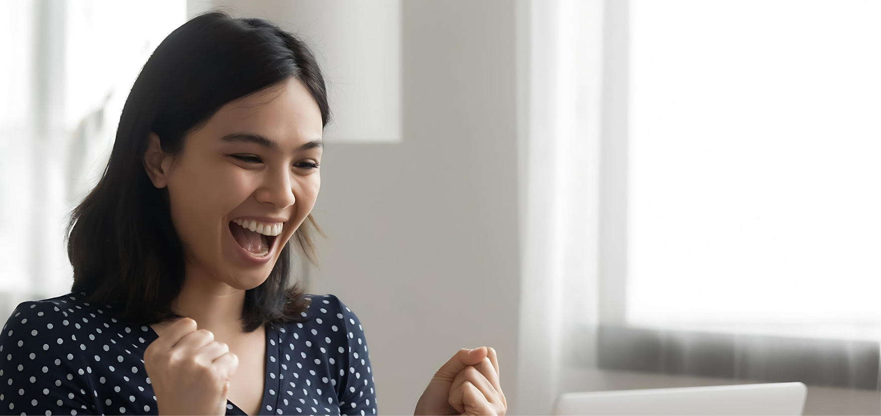 Woman smiling